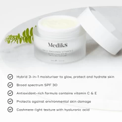 Medik8 Daily Radiance Vitamin C Cream -Care Products Store Medik8DailyRadianceVitaminCCreamctetracreamspf30