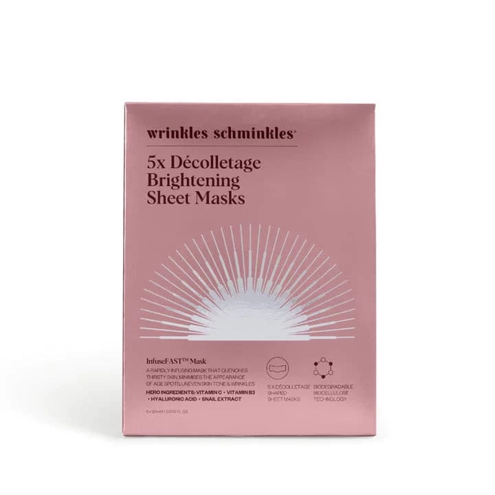Wrinkles Schminkles InfuseFAST™ Décolletage Brightening Sheet Mask - 5 Pack 1 Wrinkles Schminkles InfuseFAST™ Décolletage Brightening Sheet Mask - 5 Pack